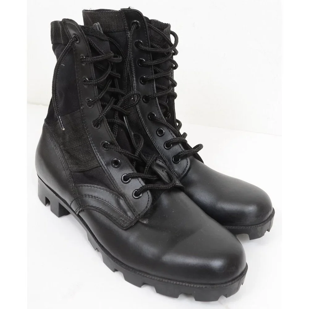 New Jungle Combat Boots Men's 12R Tactical Lace Up Military Work‎ Boots Vegan